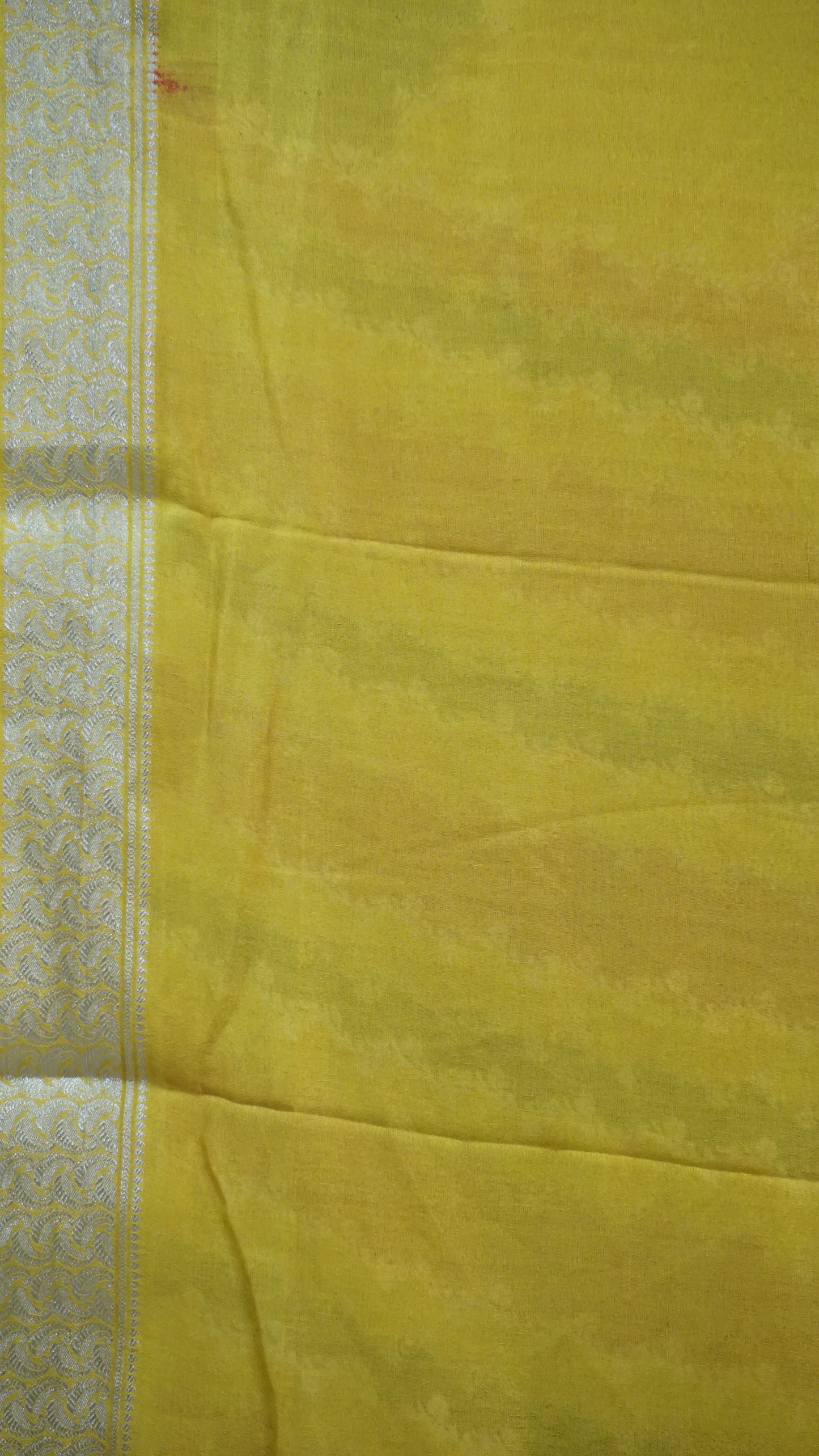 Shiffon Saree Sage Yellow Border