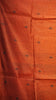 Munga Cotton Saree Ikkat Print Red thumbnail