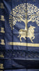 Chappa Semi Tussar Saree Ink Blue thumbnail