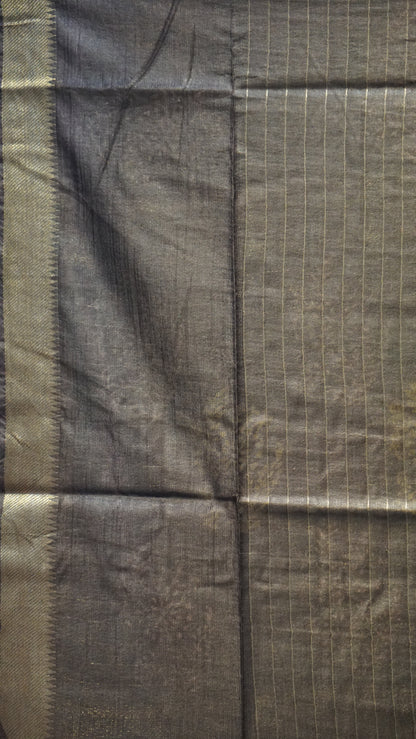 Bhagalpur Cotton Saree Checks Brown