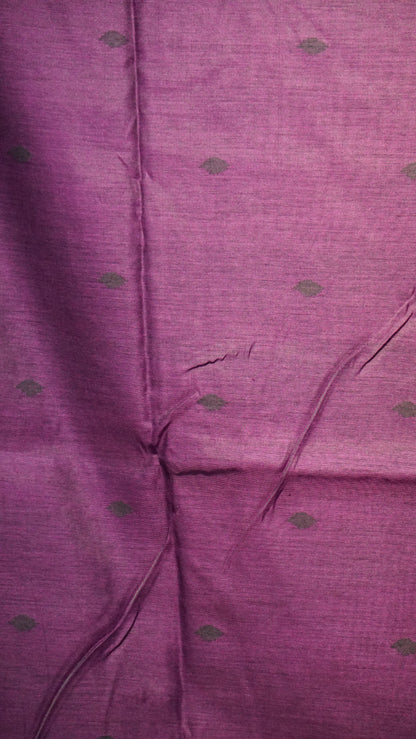 Munga Cotton Saree Ikkat Print Purple