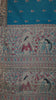 Semi Linen Blue Saree With Madhubani Print thumbnail