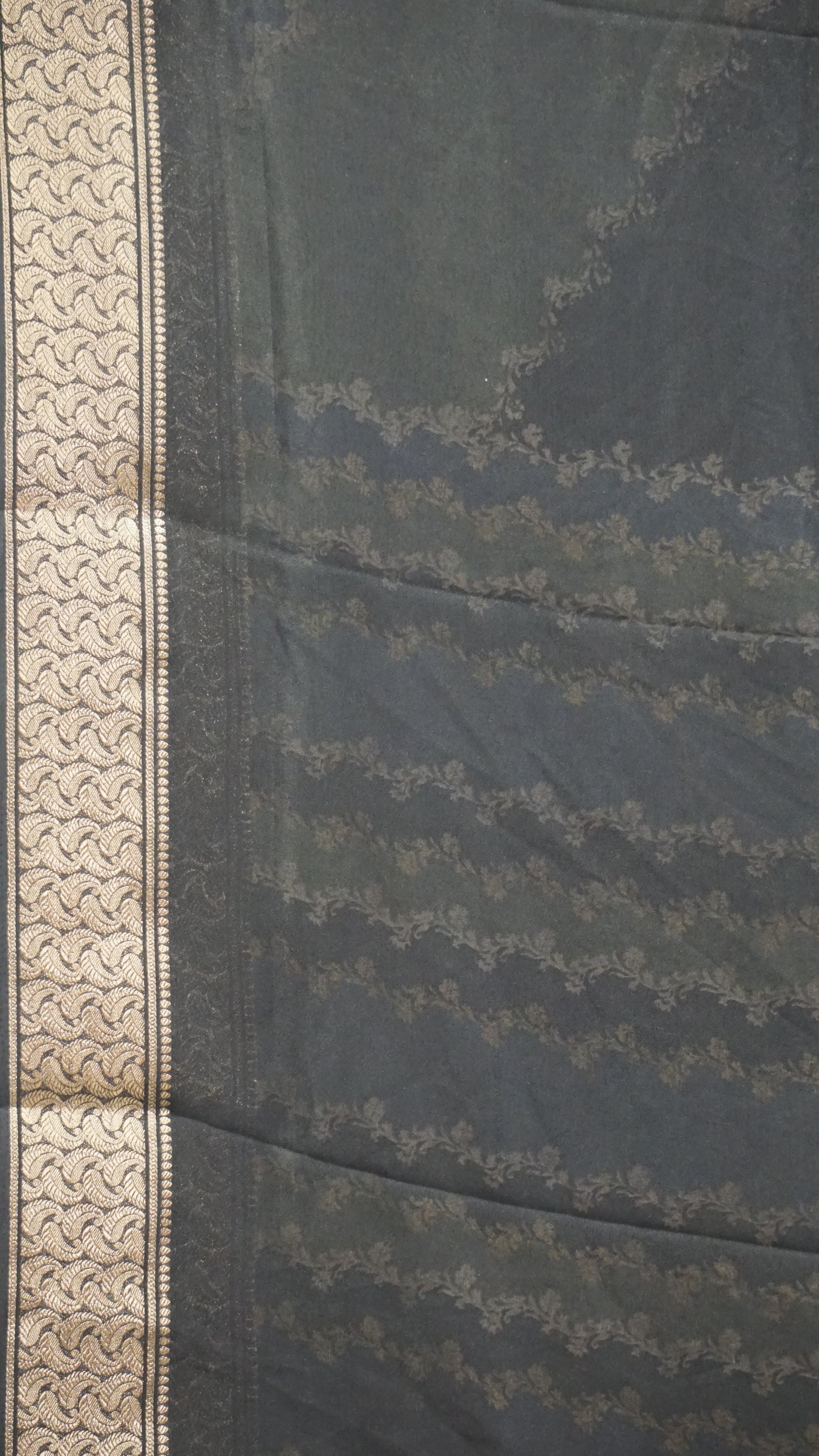 Shiffon Saree Sage Green Border