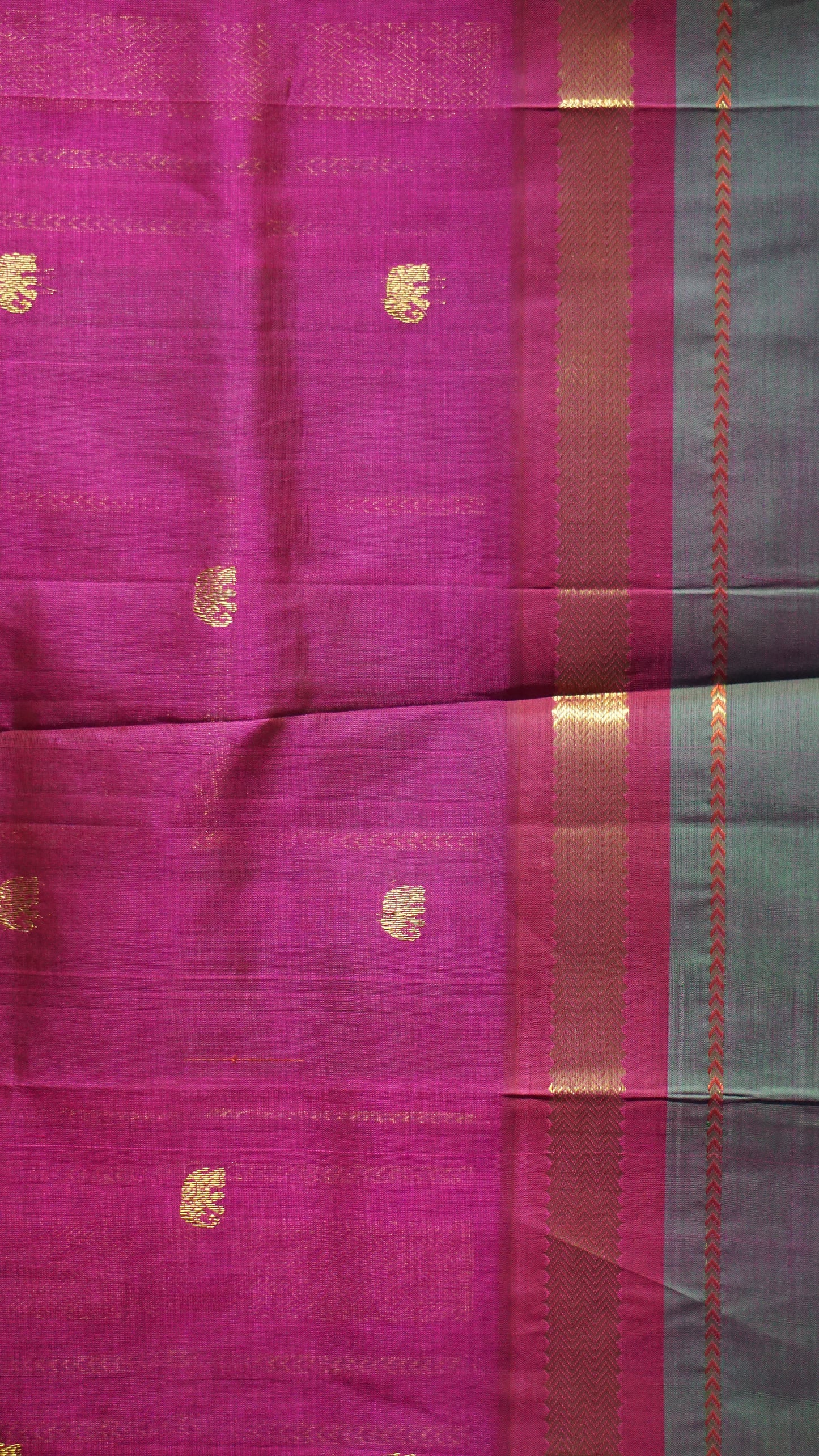 Silk Cotton Saree Yellow