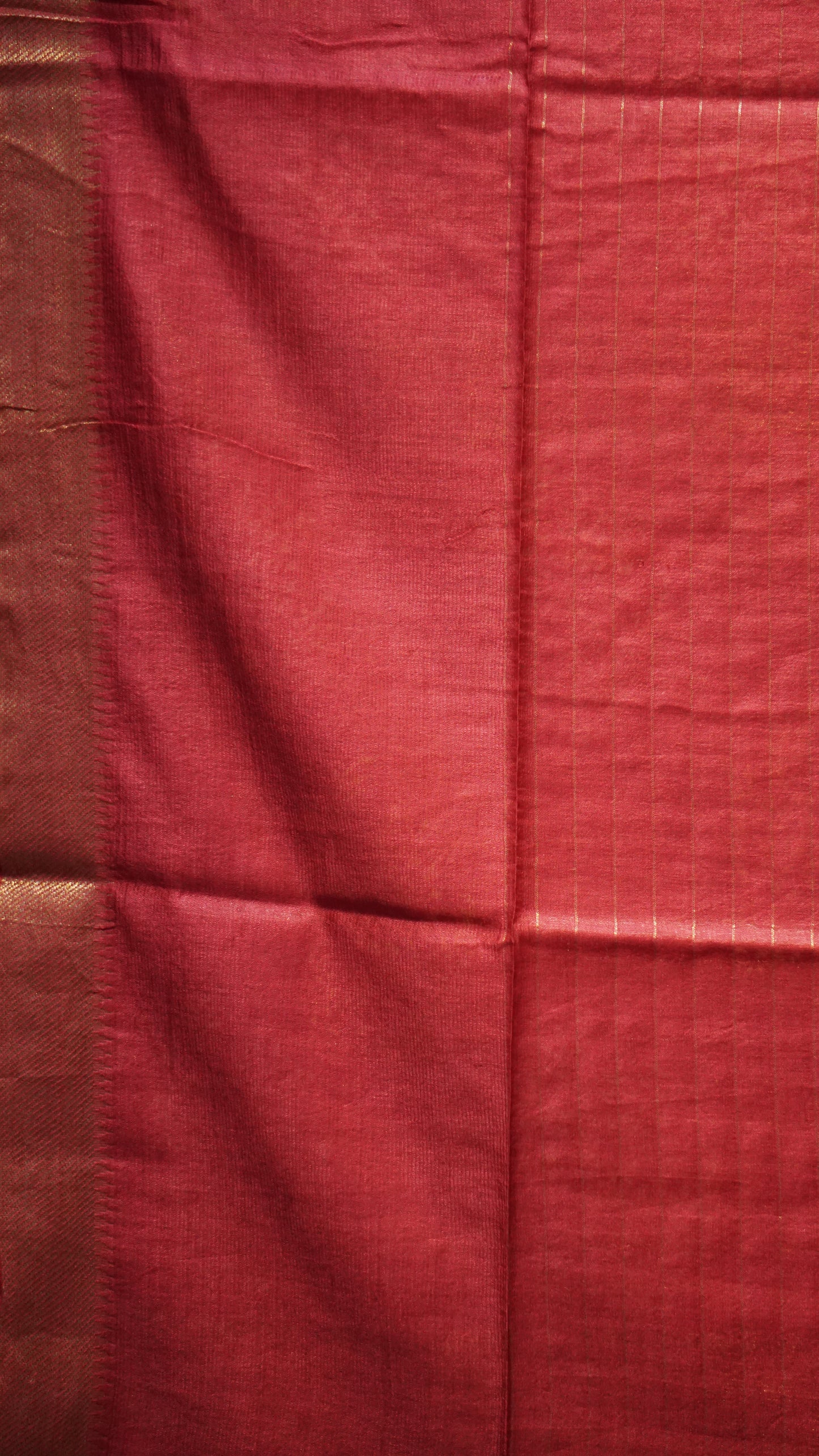 Bhagalpur Cotton Saree Checks Dark Pink