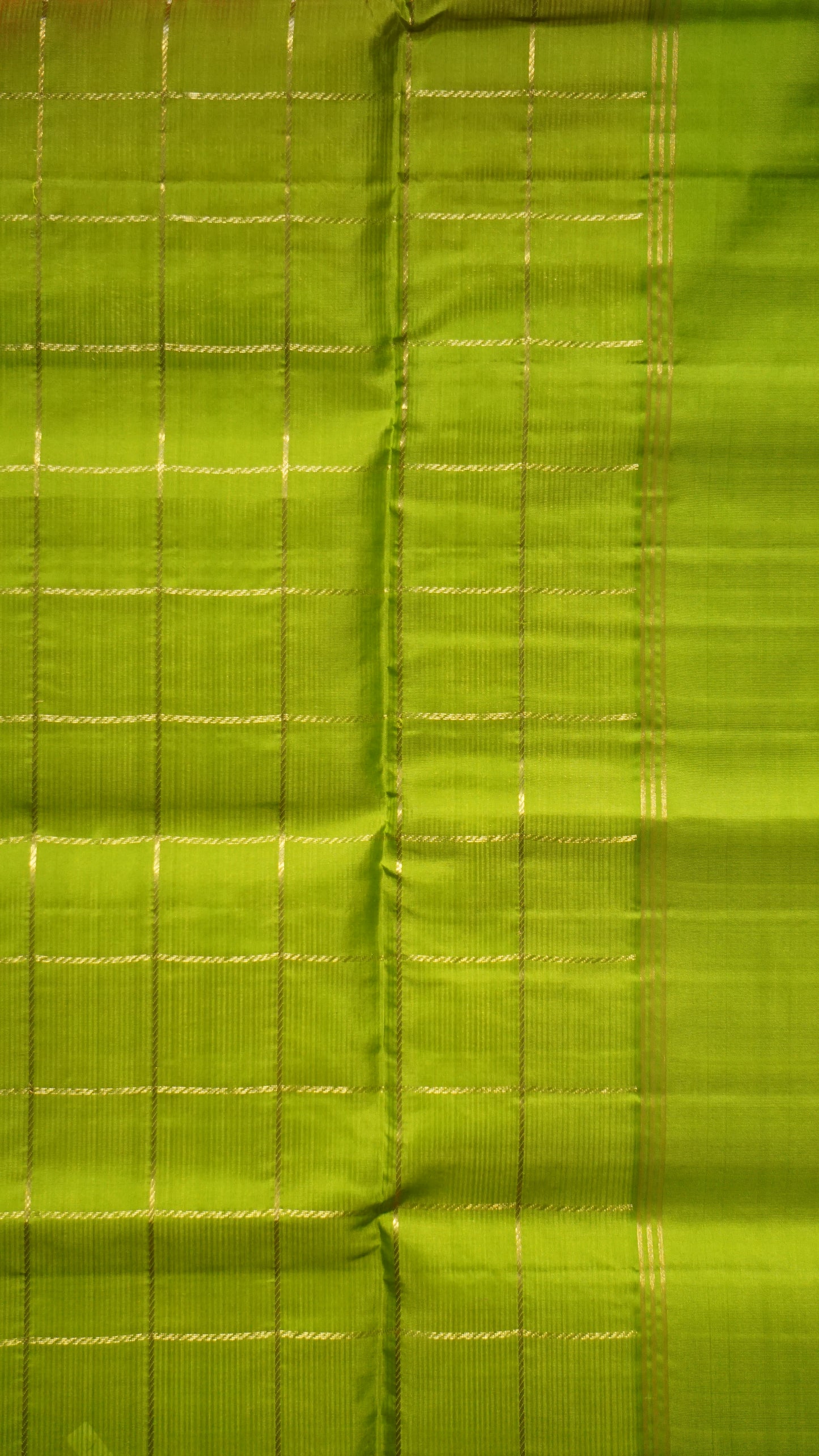 Soft Silk Saree Long Border Checks Green - Pink