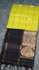 Soft Silk Saree Long Border Checks Light Green - Brown thumbnail
