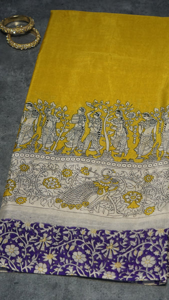 Chiralam Saree Mustard Yellow