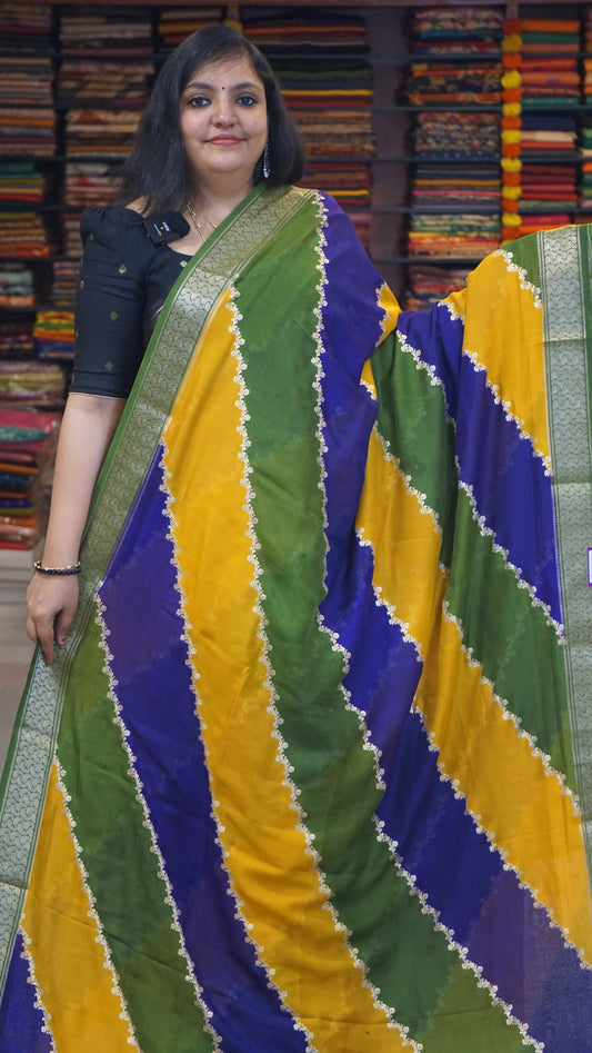 Shiffon Saree Green Border