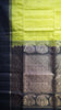 Soft Silk Saree Long Border Checks Light Green - Brown thumbnail