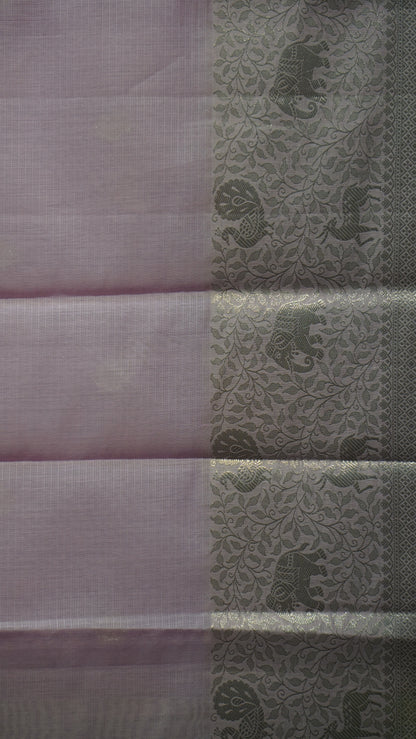 Art Zari Kota Pastel Saree Baby Pink