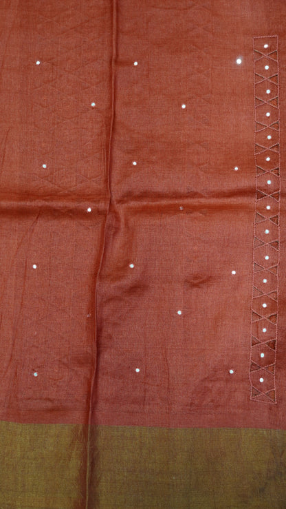 Pure Tussar Saree - Red