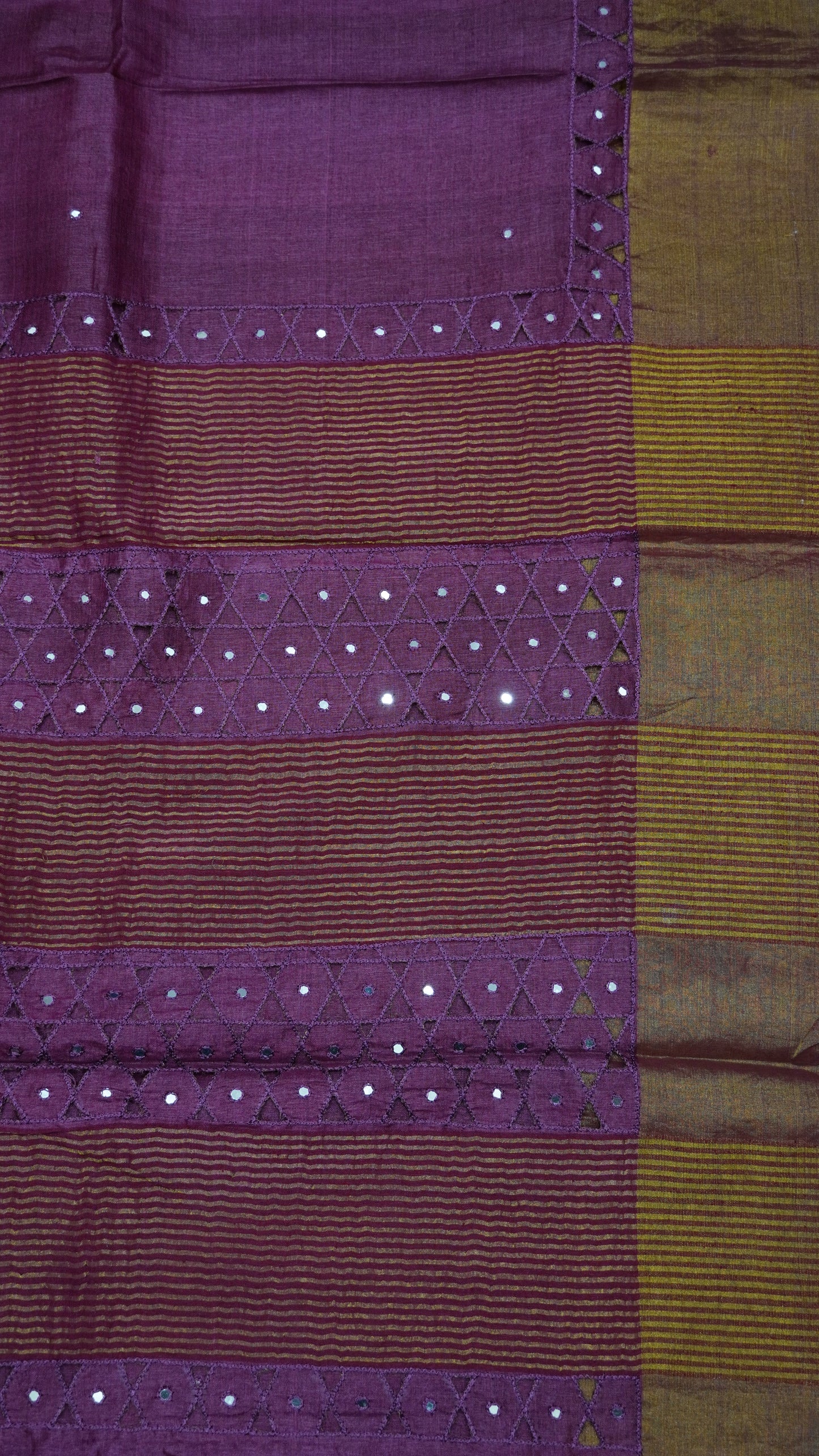Pure Tussar Saree - Wine