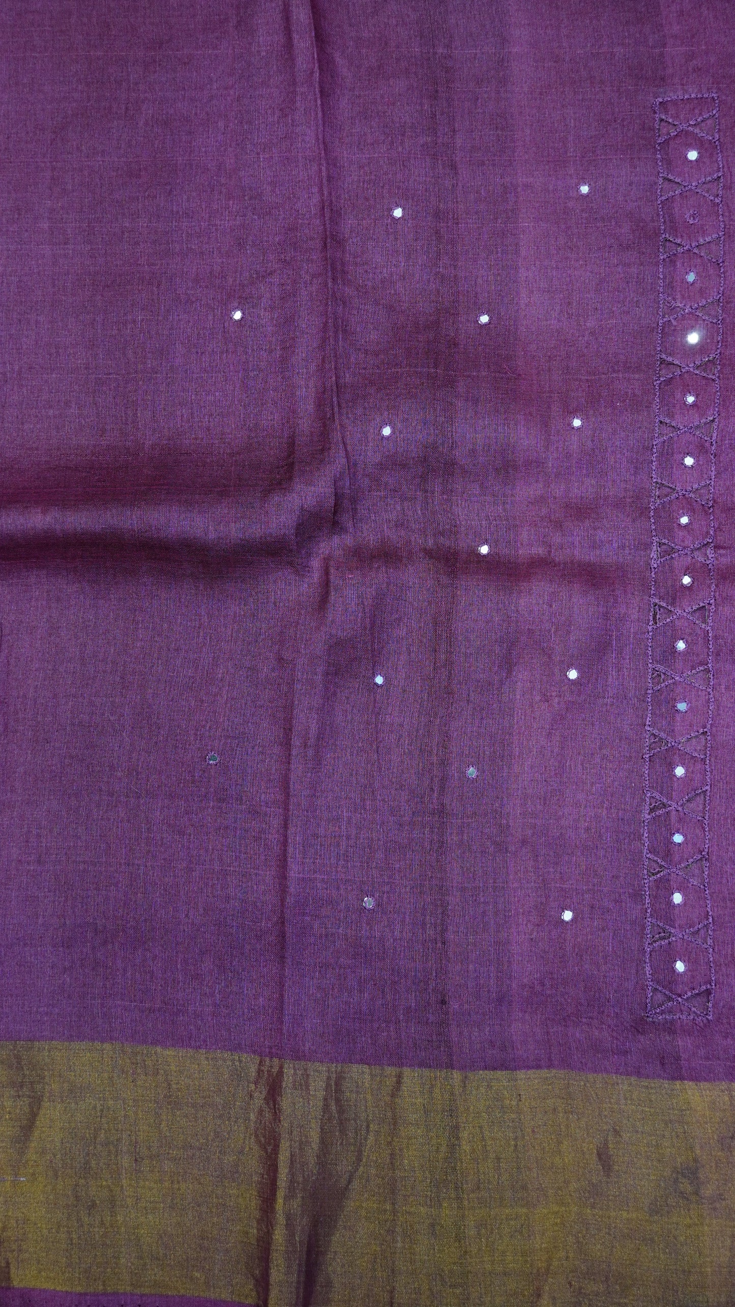 Pure Tussar Saree - Wine