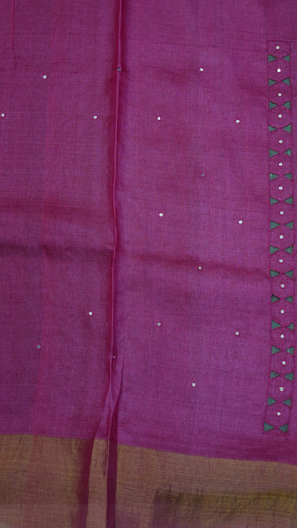Pure Tussar Saree - Pink
