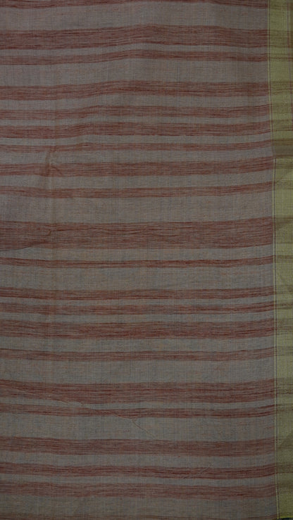 Moonga Cotton Saree - Peacock Print Pastle Peach