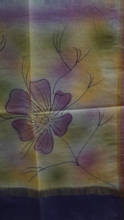 Bhagalpur Tussar Saree- Purple