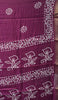 Dola Silk Saree Floral Print - Purple thumbnail