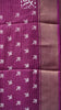 Dola Silk Saree Floral Print - Purple thumbnail