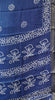 Dola Silk Saree Floral Print - Blue thumbnail