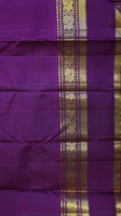 Pure Kanjivaram Silk Saree - Rettapet Brown-Pink