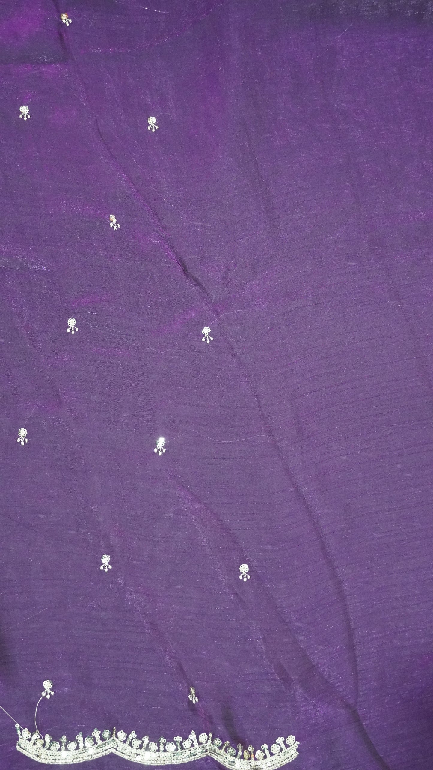 Space Silk Saree - Lines Designer Wine