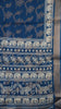 Dola Silk Saree Elephant print-Peacock Blue thumbnail