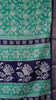 Dola Silk Saree Floral print-Teal green thumbnail