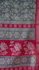 Dola Silk Saree Floral print-Grey-pink thumbnail