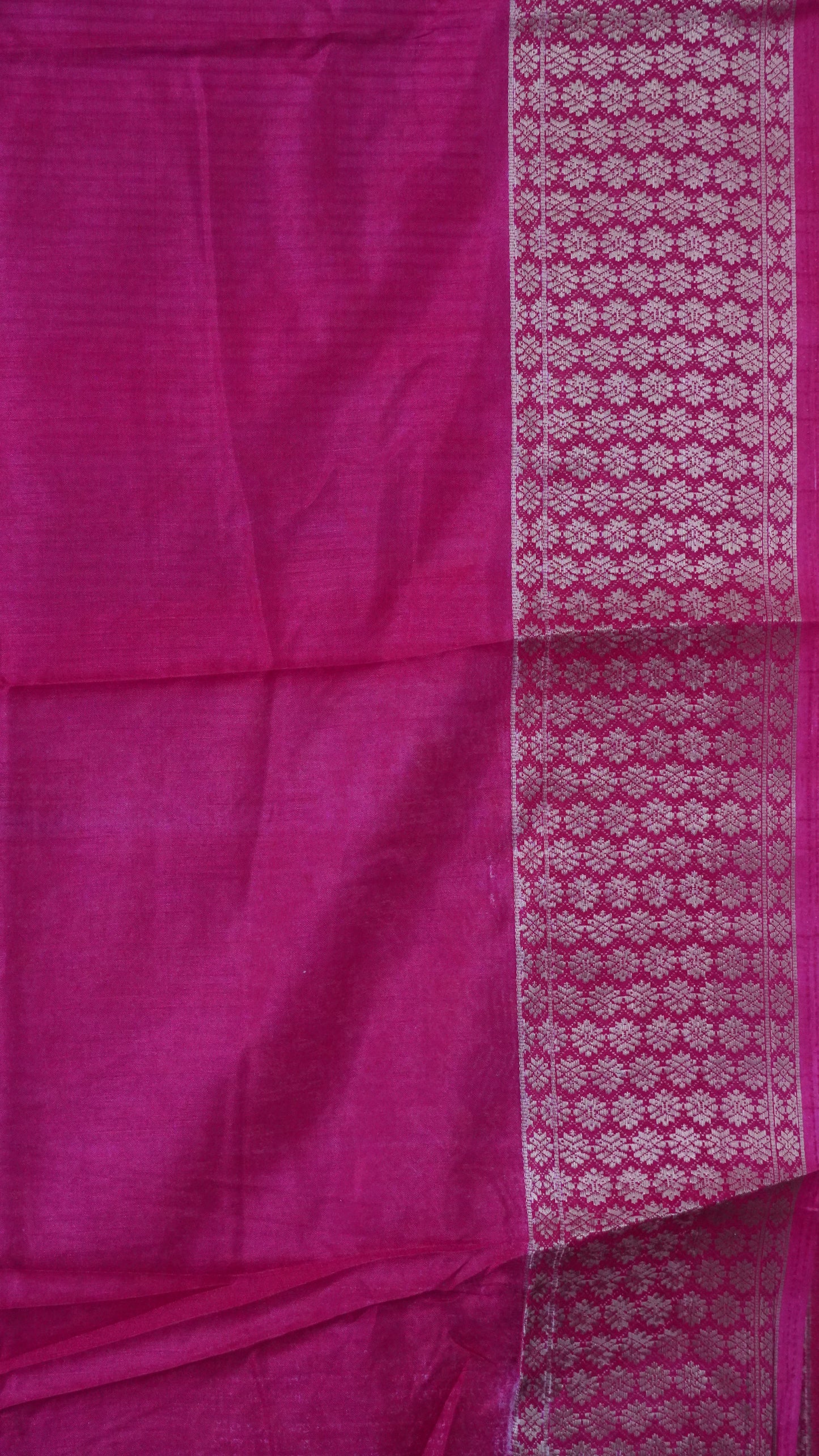 Dola Silk Saree Floral print-Grey-pink