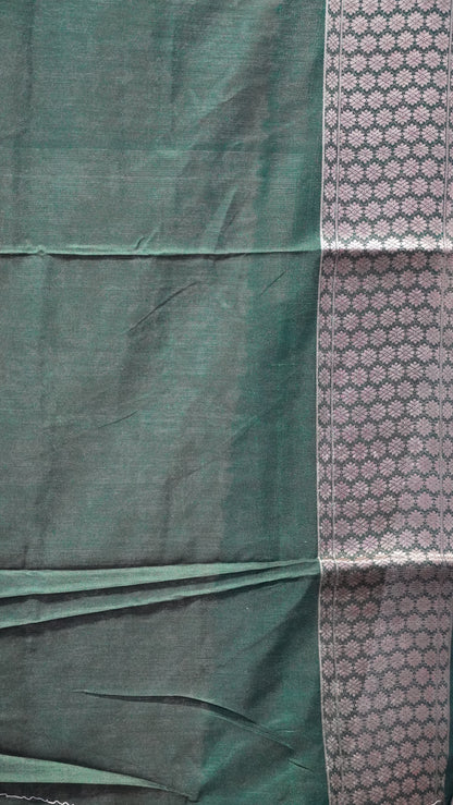 Dola Silk Saree Floral print-Brown