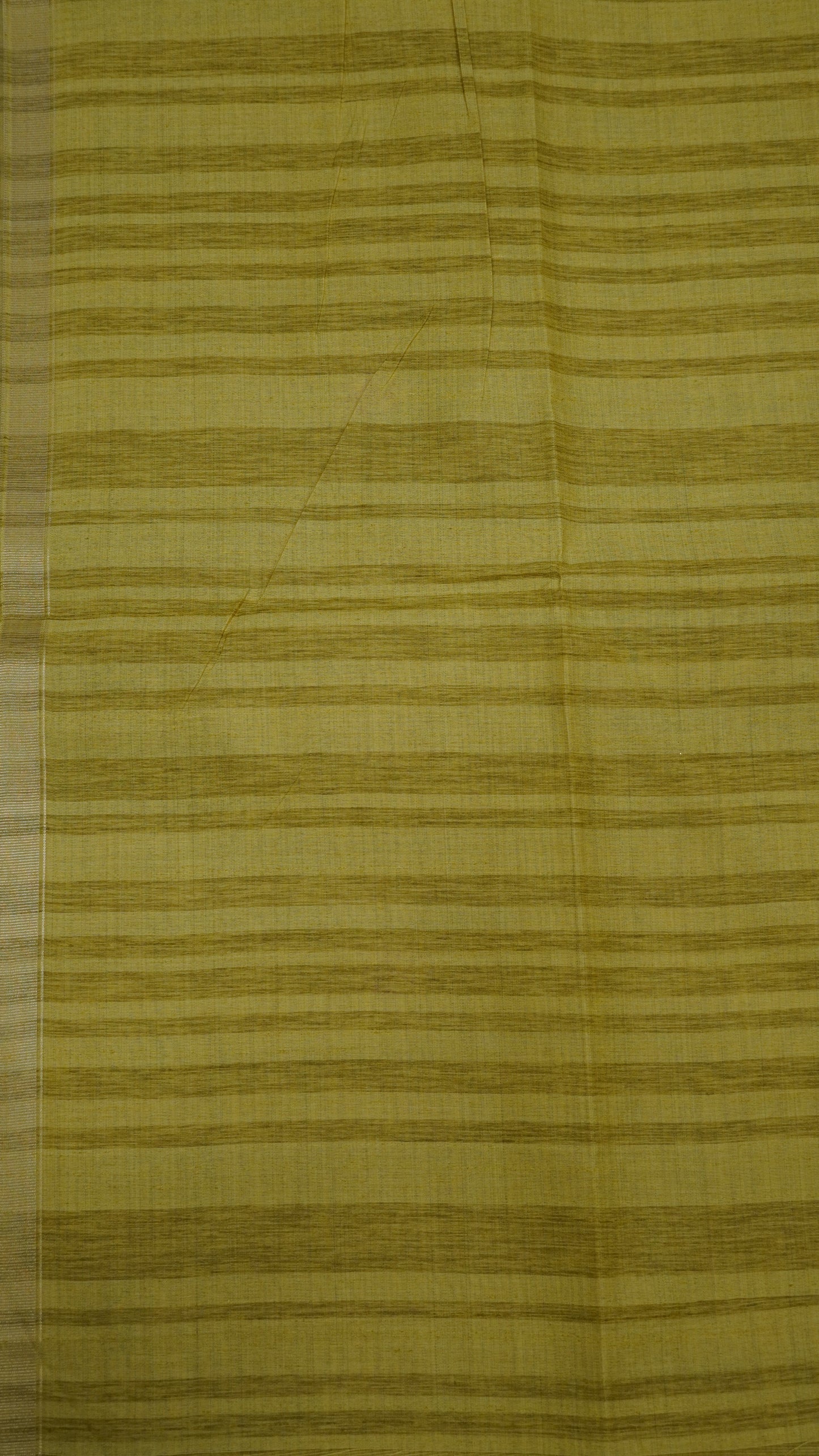 Moonga Cotton Saree - Peacock Print Mustard