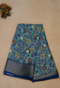 Dola Silk Saree Floral Zari Lines-Green thumbnail