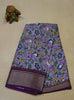 Dola Silk Saree Floral Zari Lines-Pink thumbnail