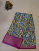 Dola Silk Saree Floral Zari Lines-Peach thumbnail