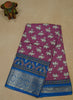 Dola Silk Saree Elephant Print-Purple thumbnail