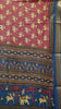 Dola Silk Saree Elephant Print-Purple thumbnail