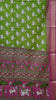 Dola Silk Saree Elephant Print-Green thumbnail