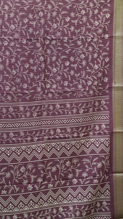 Dola Silk Saree Zari Lines-Wine