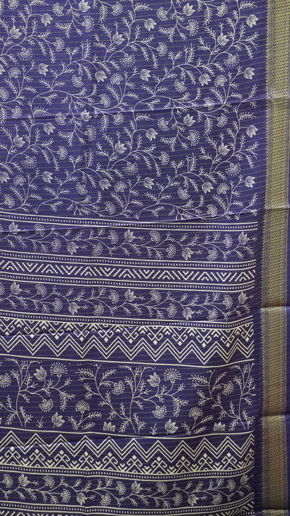 Dola Silk Saree Zari Lines-Voilet
