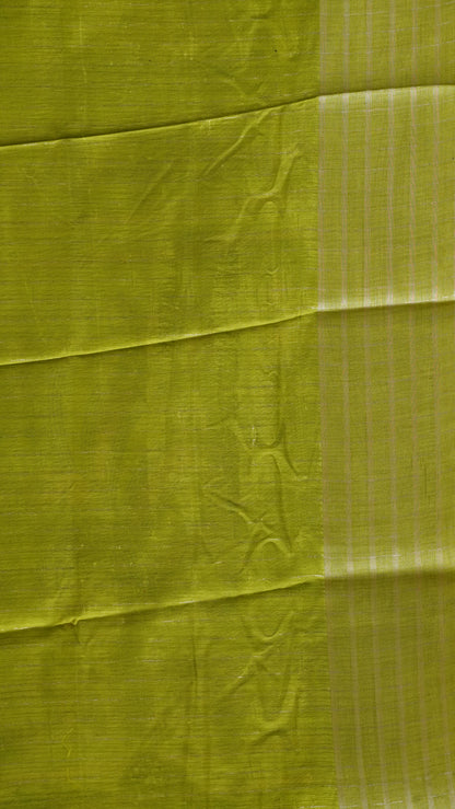 Dola Silk Saree Zari Lines-Fluorescent Green