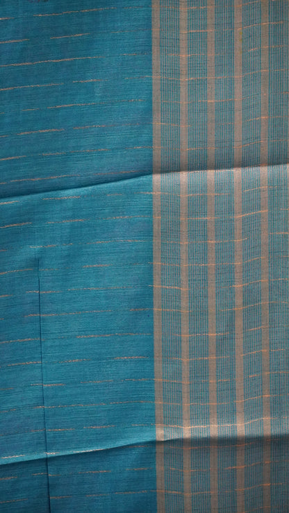 Dola Silk Saree Zari Lines-Blue