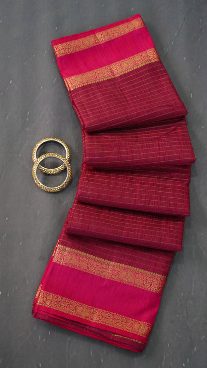 Semi Raw Silk- Retapet Border Araku