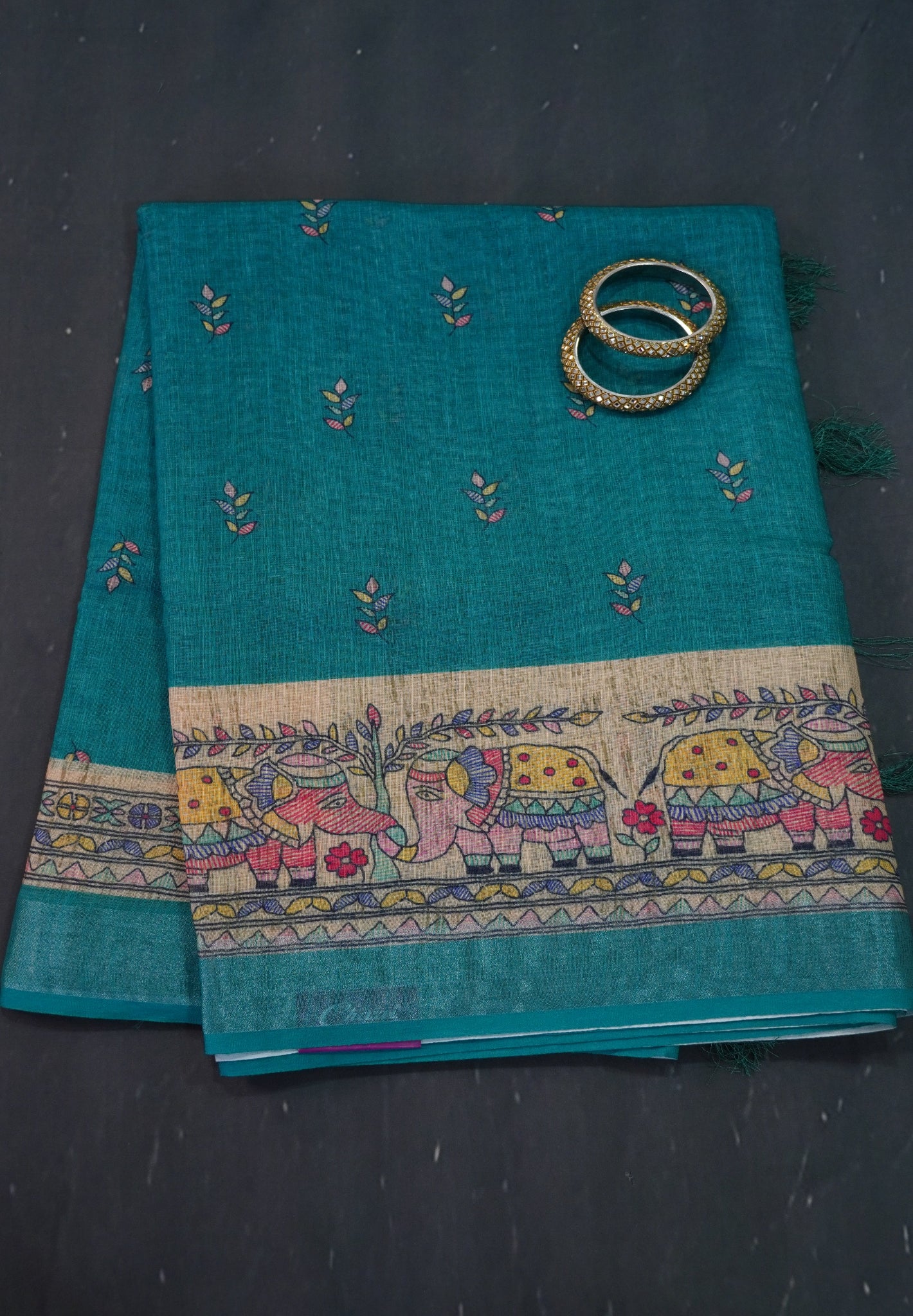 Semi Linen - Light Peacock Blue