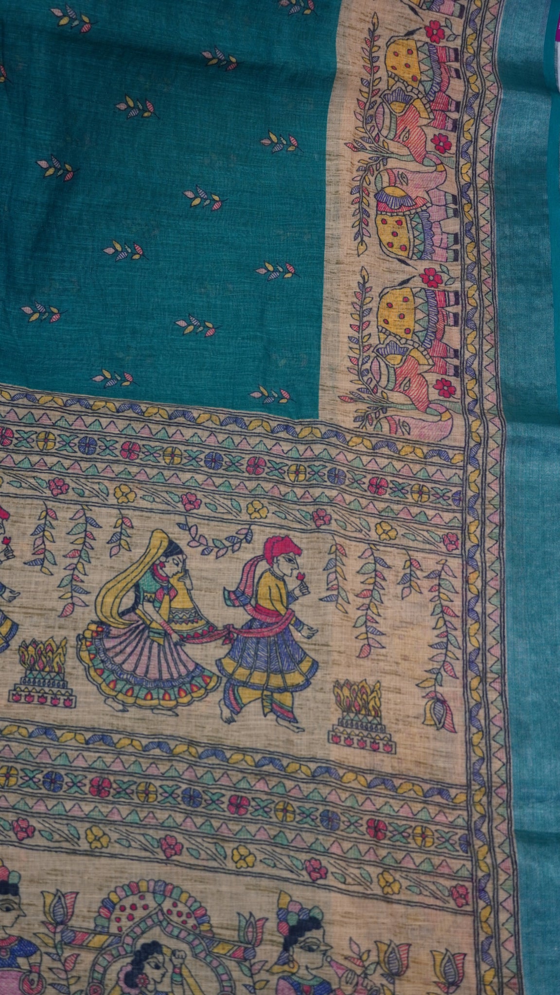 Semi Linen - Light Peacock Blue