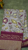Dola Silk Saree Floral Print-Purple thumbnail