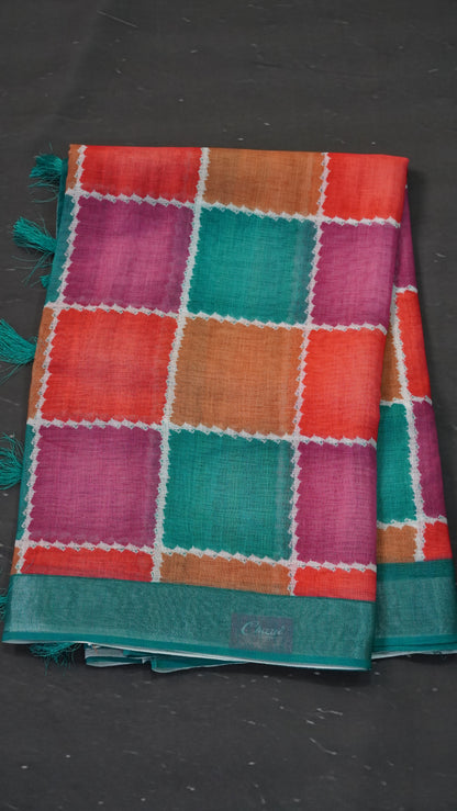 Semi Linen- Light Peacock Green