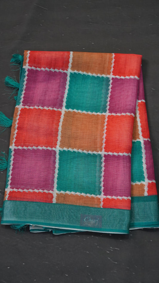 Semi Linen- Light Peacock Green