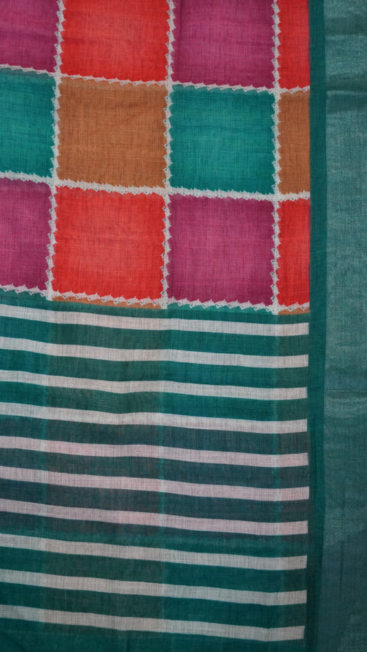 Semi Linen- Light Peacock Green