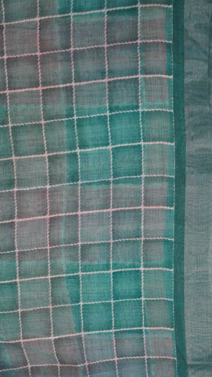 Semi Linen- Light Peacock Green